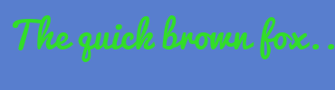 Image with Font Color 32DD29 and Background Color 587ECE